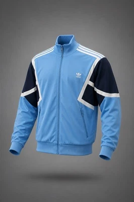 Adidas Vintage Trainingsjacke Blau Navy Weiß Gr. M/L Retro - Bild 1 von 4