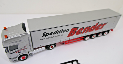 Herpa 1:87 - Scania R`13 TL mit 4-achs GaPl-Auflieger "Spedition Bender" - J2M - Bild 3 von 8