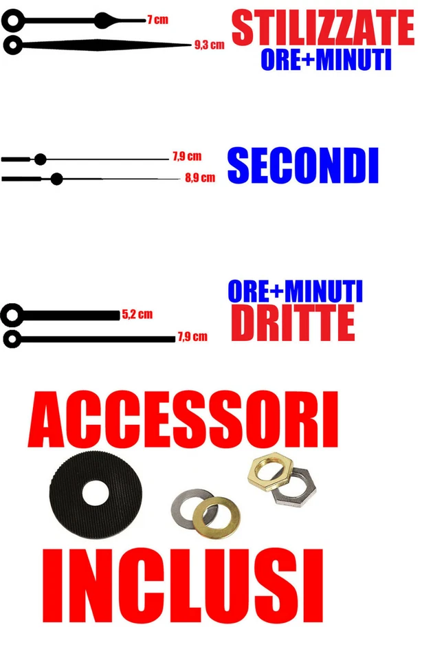 MECCANISMO Movimento OROLOGIO DA PARETE Ingranaggio LANCETTE Quarzo MURO Gancio - Immagine 2 di 4
