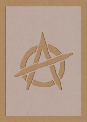 Anarchy Symbol Stencil Riot Protest Punk Decor A6 A5 A4 A3 | eBay UK