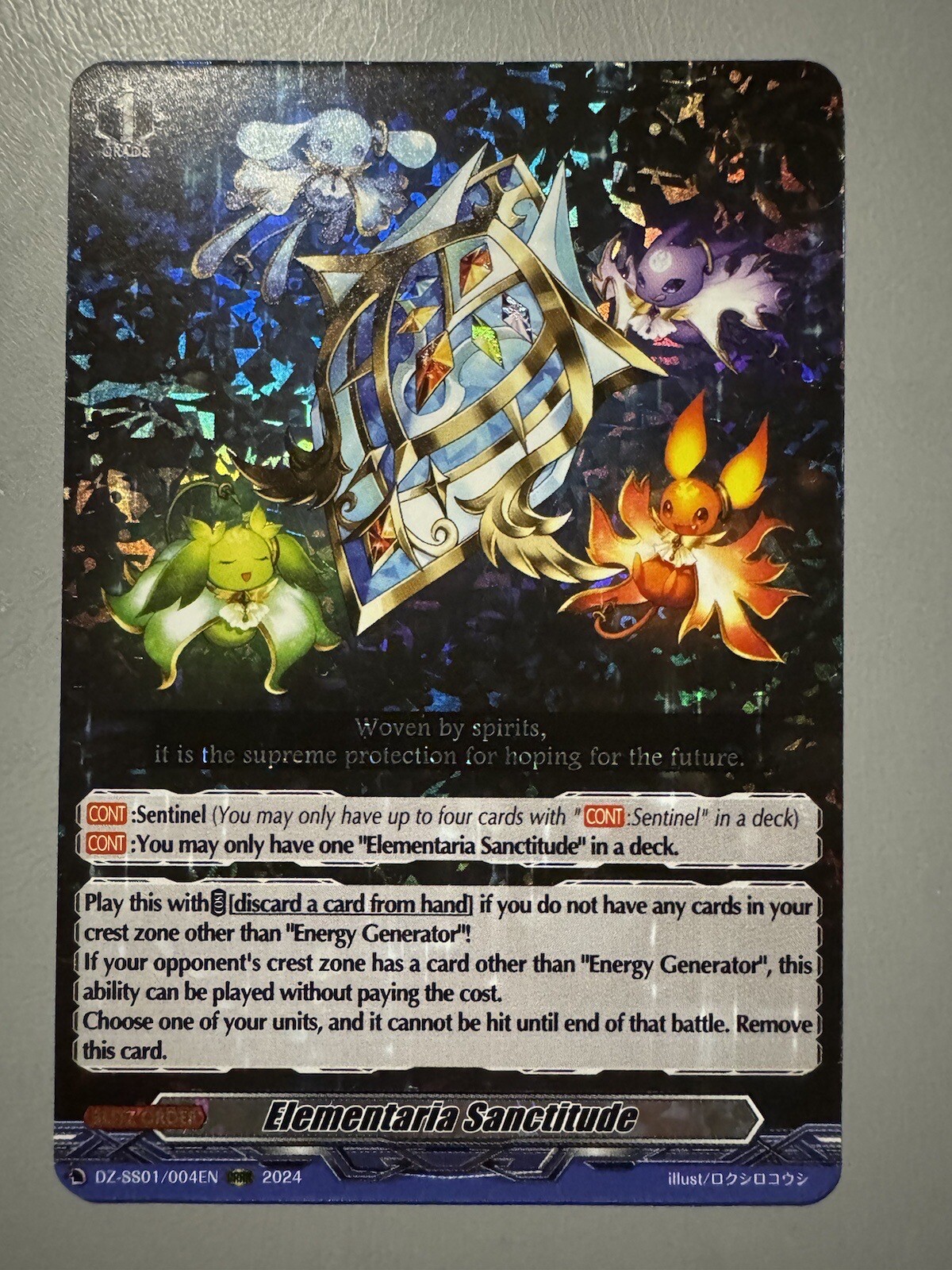 CARDFIGHT VANGUARD ELEMENTARIA SANCTITUDE (BLITZ ORDER) DZ-SS01/004EN ORRR