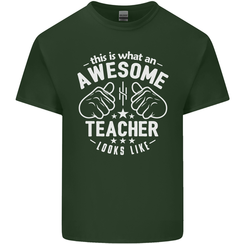 This Is What an Awesome Teacher Looks Like Mens Cotton T-Shirt Tee Top - Picture 69 of 102