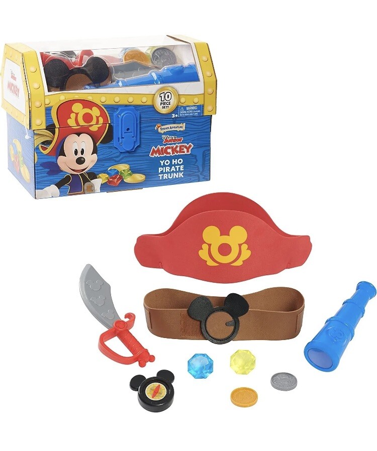 New Toy Disney Junior Mickey Mouse Funhouse Yo-Ho Pirate Trunk