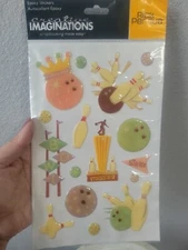 Creative Imaginations Epoxy Bowling Ball & Pins Bowl Sport 3D Scrapbook Stickers