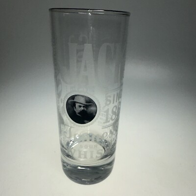 Jack Daniels Etched Tennessee Whiskey No. 7-10oz-6'' Tall Highball Founder Photo