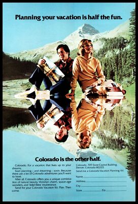 1978 Colorado Planning Your Vacation Is Half The Fun Vintage Print Ad Rockies