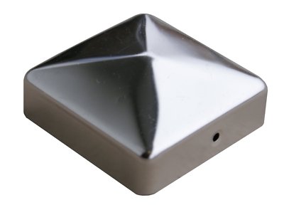 Edelstahl Pfostenkappe Abdeckkappe für Pfosten 9 x 9 cm