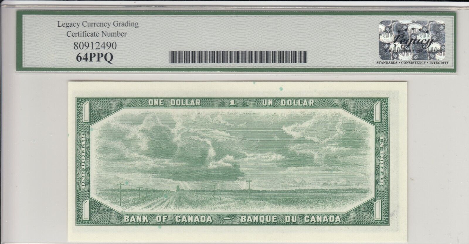 1954 Bank of Canada $1 Replacement Note - Legacy Choice New 64PPQ - Cat#37cA