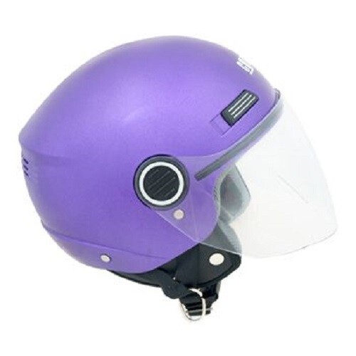 CASCO CGM JET DEMI JET DA DONNA LADY 107A VISIERA LUNGA VIOLA LUCIDO MOTO  SCOOTE | eBay