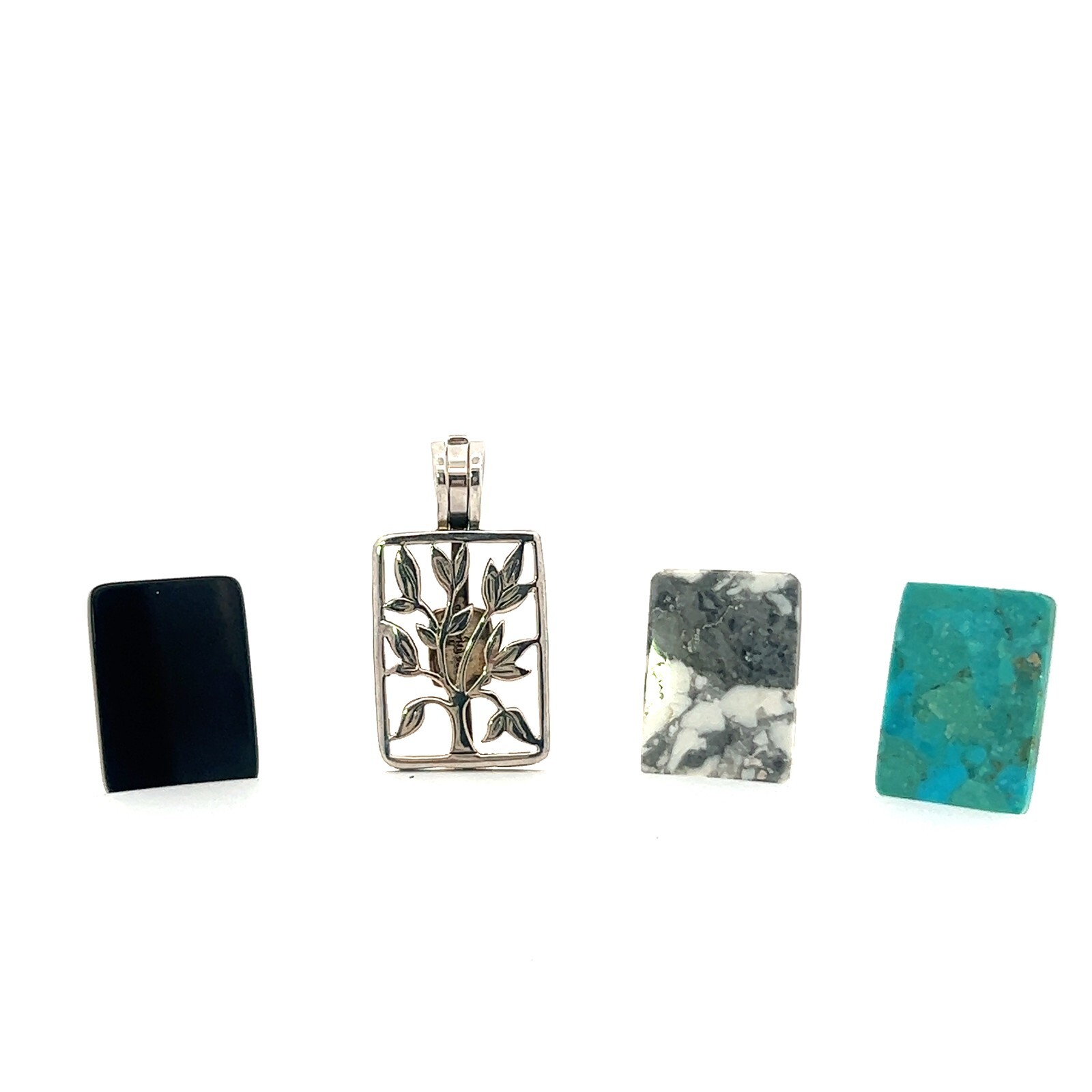 Sterling Silver Interchangeable Gemstone "Live, L… - image 1