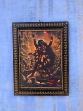 Frame Photo Kali, Wall art, Wall Decor Vintage Indian Goddess Picture - 9 x 12 "