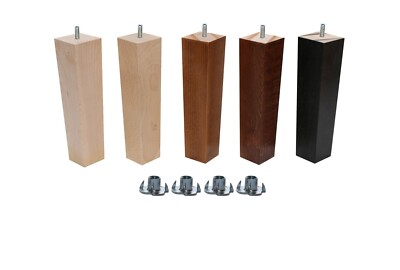 Holzmöbel 8 Zoll quadratisch konische Beine Füße für Schlafsofa M8 Farben