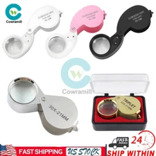 10X-40X Magnifying Glass Jewellers Loupe Jewellery Eye Lens Magnifier Loop 
