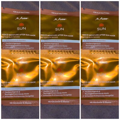 (333 /l) 3x M. Asam After Sun Maske NEU Beruhigende Feuchtigkeitsmaske Aloe Vera