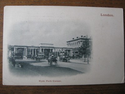 Hyde Park Corner, London. - verschickt 1902 - Vignette & ungeteilter Rücken