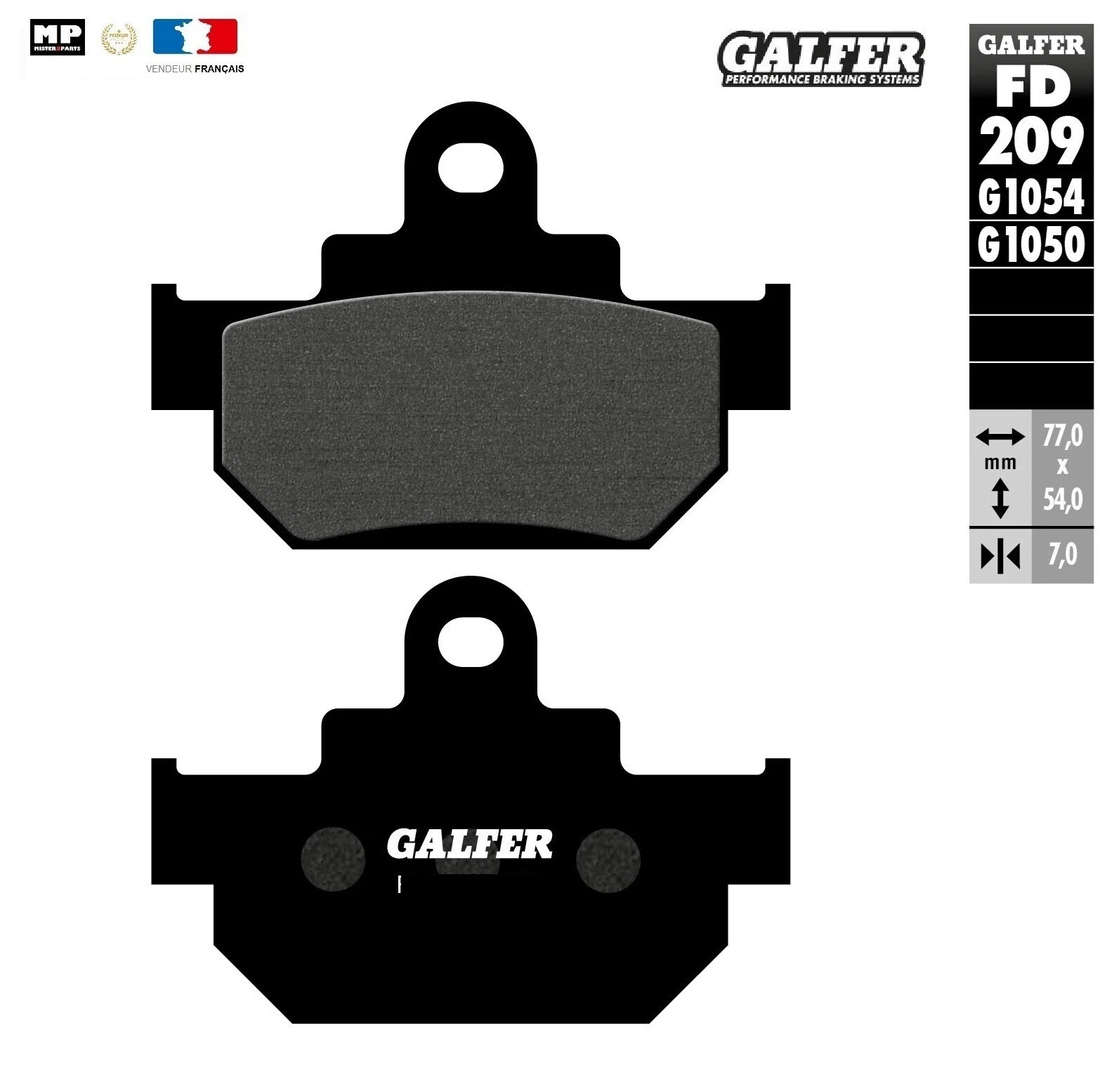 Plaquette de frein avant Suzuki LS650 Savage friction stable et endurance NP41B