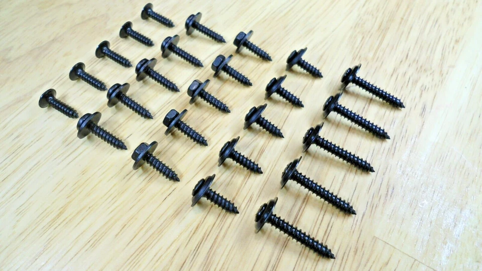 (91 piezas) ¡TORNILLOS INTERIORES NEGROS/CROMOS! PARA FORD ANGLIA GRAN TORINO RANCHERO ETC Foto 4 de 4