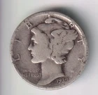 1939-P MERCURY DIME 10¢ PHILADELPHIA 90% SILVER COIN UNITED STATES MINT