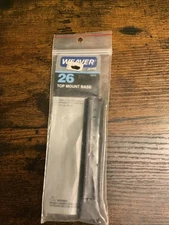 Weaver 1 Piece Top Mount Scope Base 26 Gloss #48026 Springfield 1911 SASS Conv