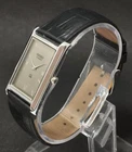 Vintage Seiko Slim Tank Gray Face Quartz New Battery Men's Wrist Watch
