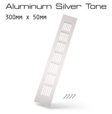 300mm x 50mm Aluminum Ventilation Grille 12"x2" Rectangle Air Vent Silver Grille