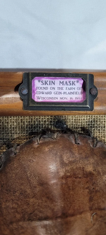 Halloween, máscara, réplica de máscara de piel inspirada en Ed Gein, utilería de exhibición de terror premium Foto 2 de 4