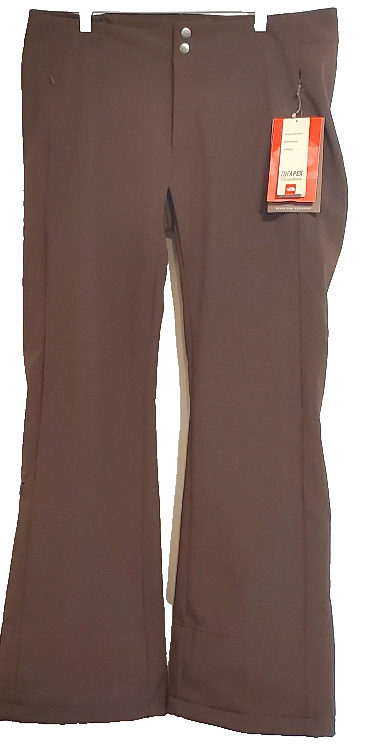 The North Face STH Snow Pants Slim Flare LRBC Womens Size L Brown Ski Snow Board