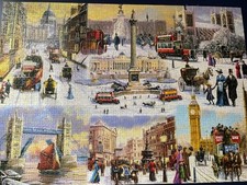 Falcon de luxe Puzzle "A Winter in London" Kevin Walsh, 1000pc, VGC.