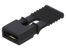 Jumper, lange Ausf&uuml;hrung mit Griff, geschlossen, RM 2,54mm, schwarz