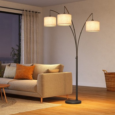 EDISHINE Tall Tree Floor Lamp 83'', Stable Weighted Base, 3-Way Rotary Switch
