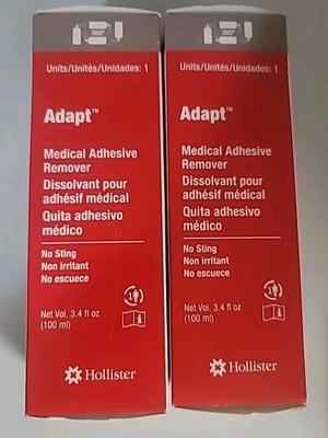 2 Hollister #7731 Adapt Medical Adhesive Remover 3.4 oz (100 ml)