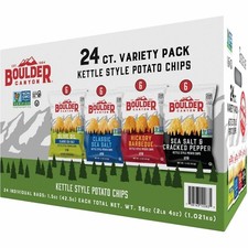 Kettle Style Potato Chips Variety Pack, 24 Count, Assorted 1.5oz. Bags, Olive...