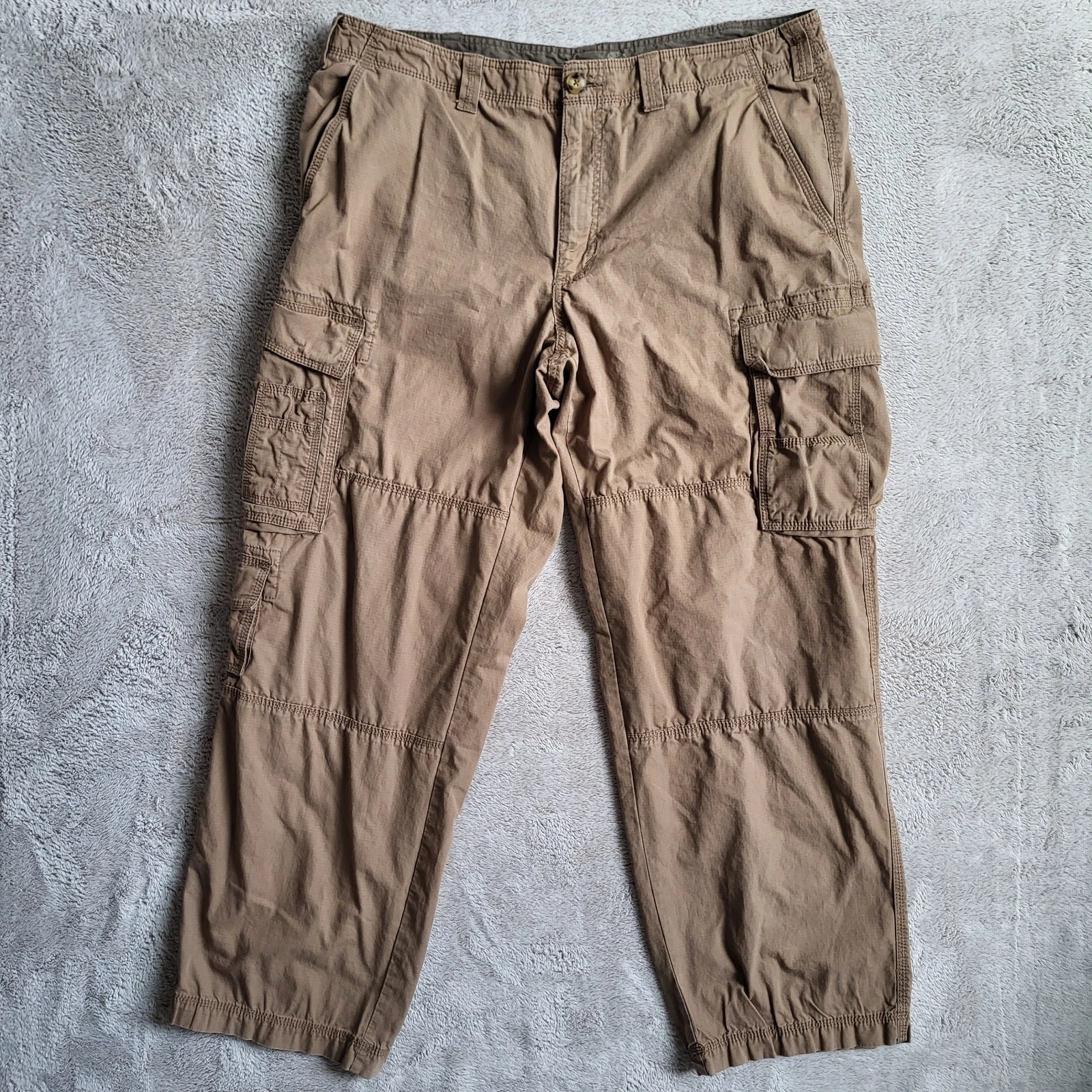 Eddie Bauer Cargo Pants Men's 40x32 Brown Outdoor Utility Multipocket Pant