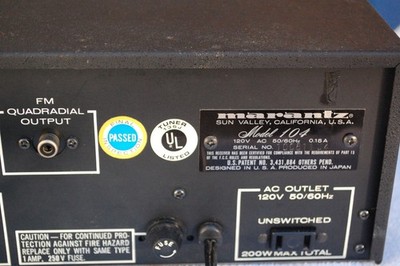 Marantz Model 104 Stereophonic Tuner, AM/FM, Analogue, mid-1970's