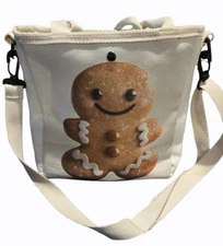 Christmas Gingerbread Man Canvas Tote Bag