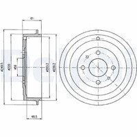 Bremstrommel Hinten FüR Fiat Brava 182 Bravo I Fiorino 225 Idea 350 Van Ab 94->
