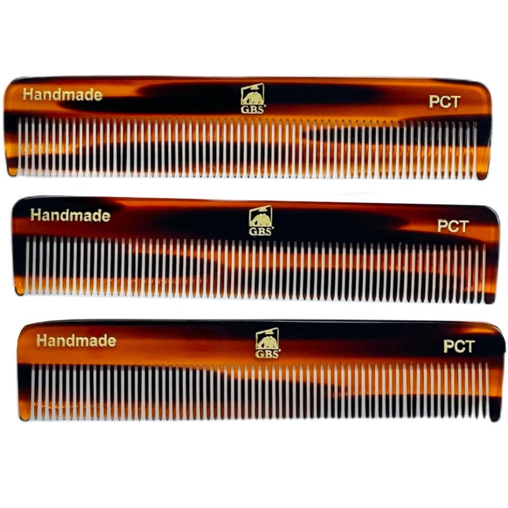 G.B.S PCT 5-Inch Pocket Hair Comb for Men & Women – Fine Tooth Tortoise Shell Co