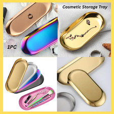 Stainless Steel Cosmetic Storage Tray Manicure Nail Art Tools Plate