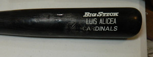 Luis Alicea St Louis Cardinals Game Used Rawlings Big Stick Cracked Bat 1991-94