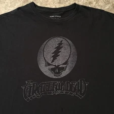 Lucky Brand Grateful Dead Shirt Mens XL Black Short Sleeve L Deadhead Junk Food