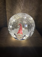Lighted Crackle Glass Gnome Spheres