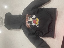 Disney Mickey Mouse Black Toddler Hooded Zip-Up Jacket with Ears