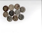 Ten Peace Dollars with problems