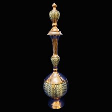 Handmade Inlaid On Copper Khatam Kari Bottle