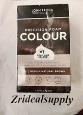 John Frieda Precision Foam Colour #5N MEDIUM NATURAL BROWN WORN & TAPED BOX NEW