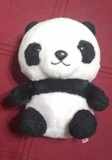 Amuse 6" Black And Pink Panda Stuffed Animal