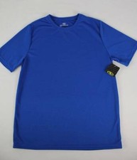 NEW Boys T Shirt Size 18 2XL Performance Tee Wicking Top Sports Blue Workout Gym