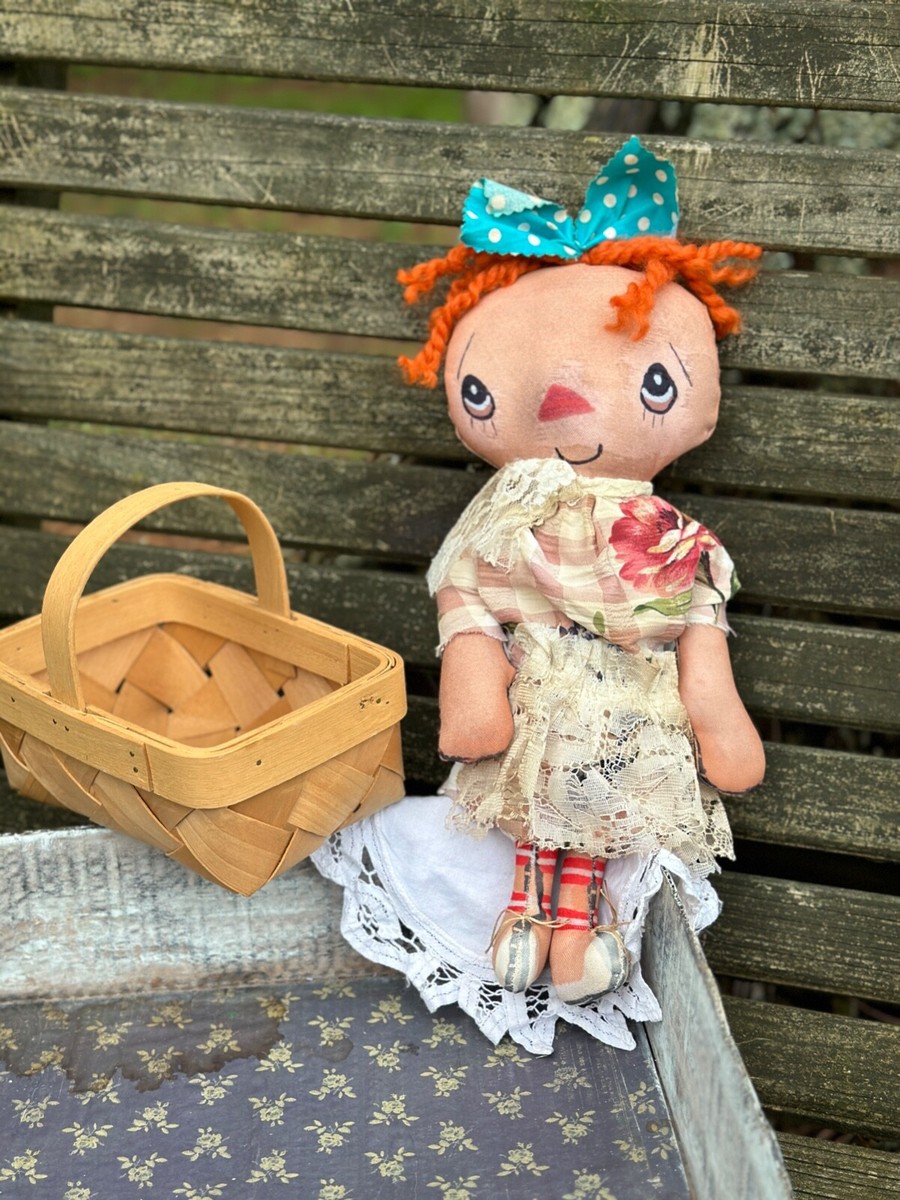 Handmade Primitive Rag Doll, Farmhouse Decor, Cute Doll, Rag doll