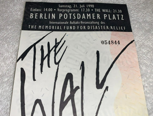 ROGER WATERS BERLIN THE WALL 1990 UNBENUTZTES KONZERTTICKET SELTEN ORIGINAL PINK FLOYD - Bild 3 von 10