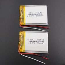 2pcs 3.7v 370mah Li-Polymer Li Battery 373040 NTC 3 Wires Thermistor For GPS Mp4